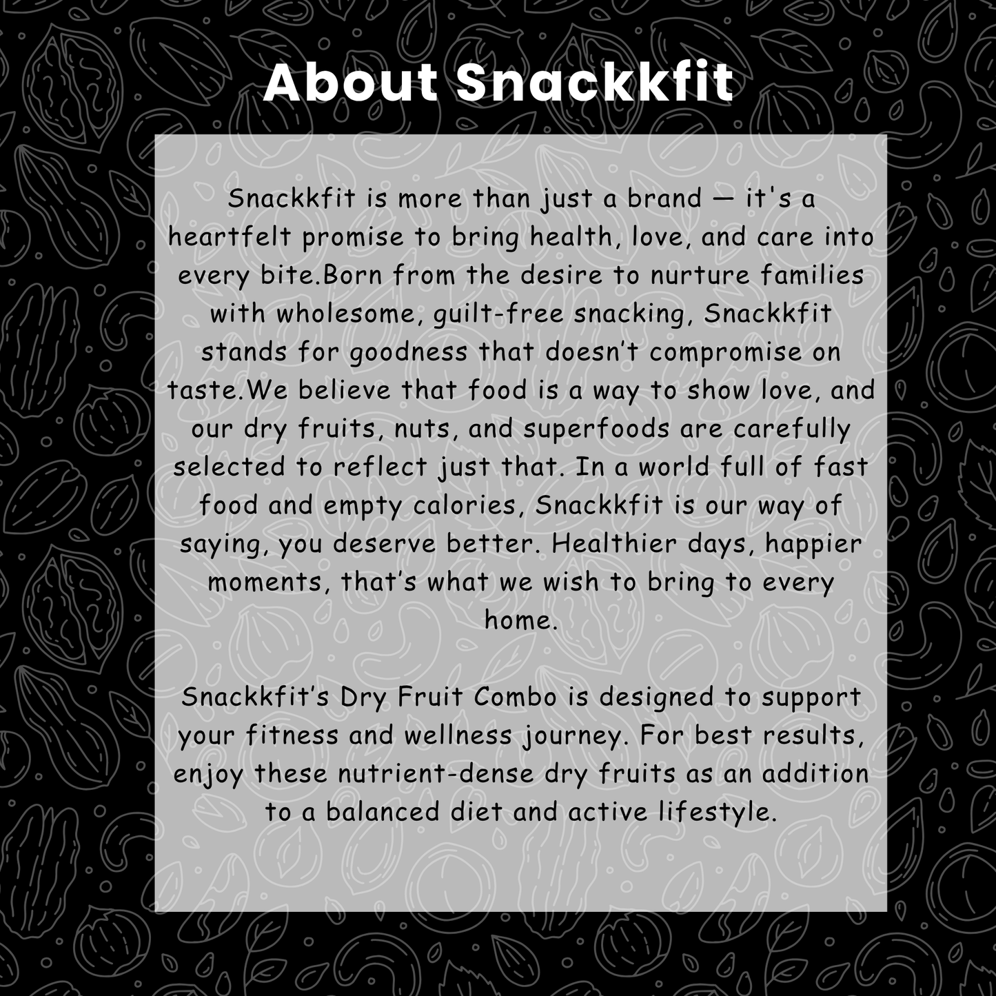 Snackkfit Dry Fruit Combo for Fitness - 10/20/30 day packs
