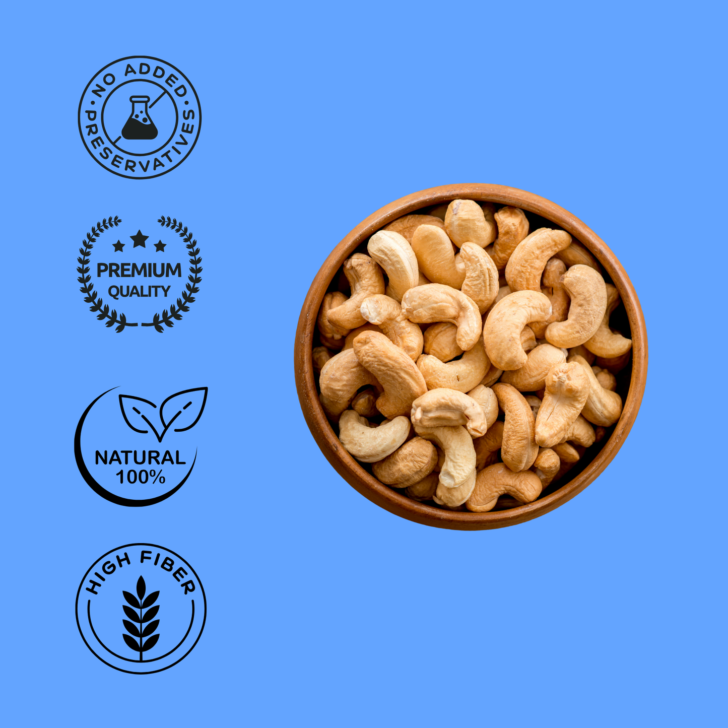 Snackkfit 100% Natural Premium Whole Cashews | Whole Crunchy Cashew | Premium Kaju nuts | Nutritious & Delicious | Gluten Free & Plant based Protein