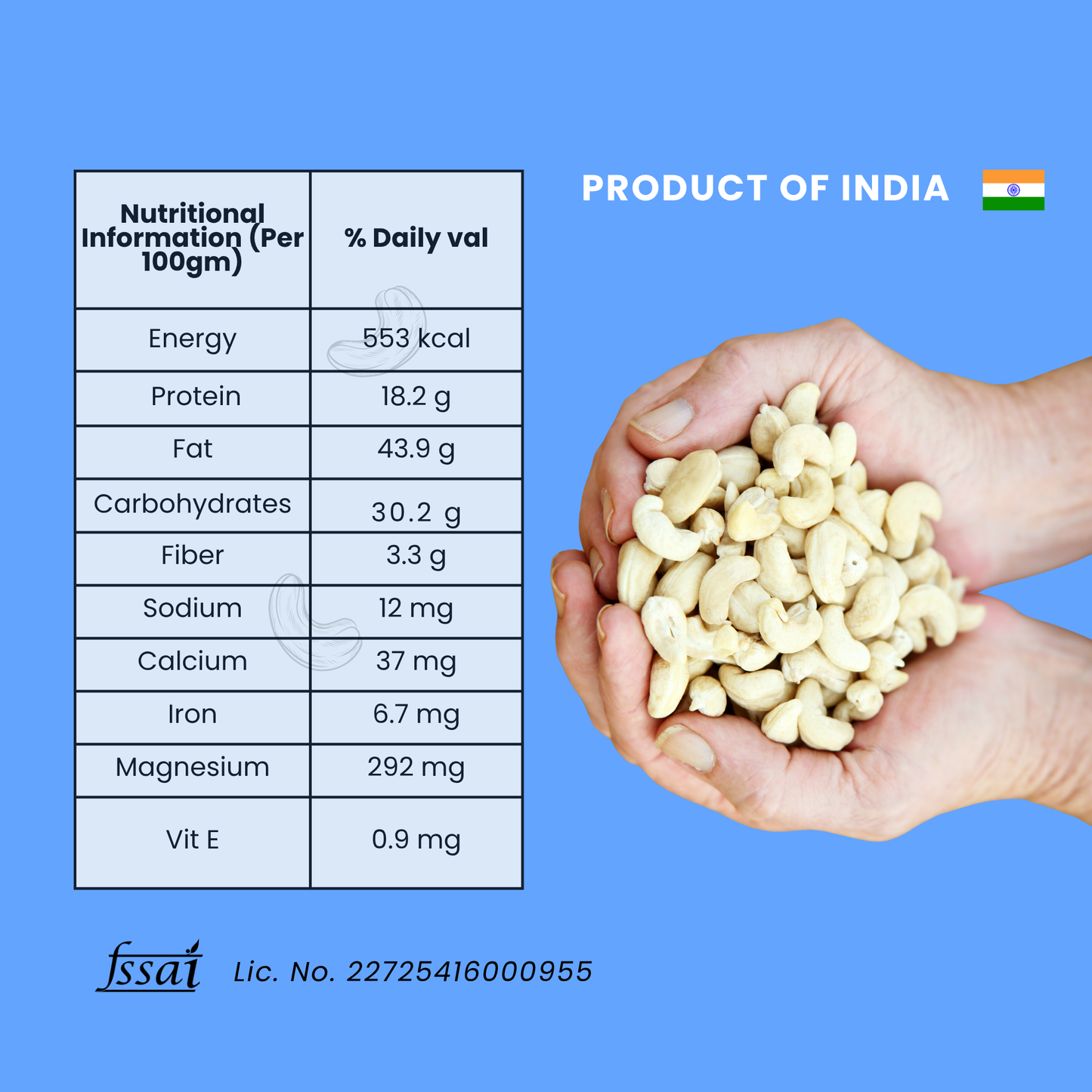 Snackkfit 100% Natural Premium Whole Cashews | Whole Crunchy Cashew | Premium Kaju nuts | Nutritious & Delicious | Gluten Free & Plant based Protein