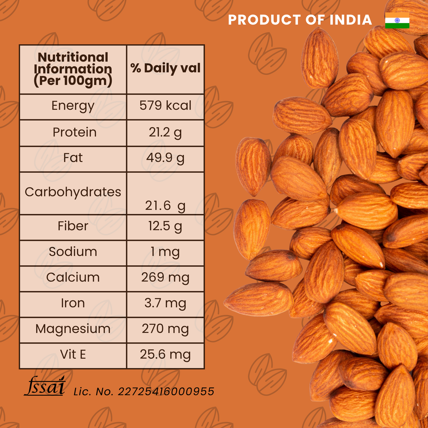 Snackkfit Premium California Almonds – Healthy Protein-Rich Nuts
